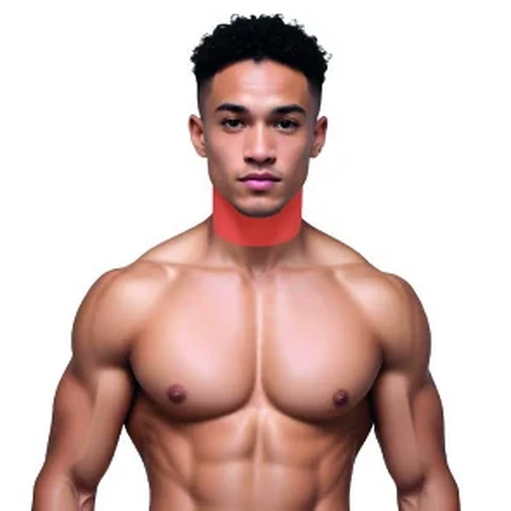 Demarcação da área masculina: Faixa de barba.