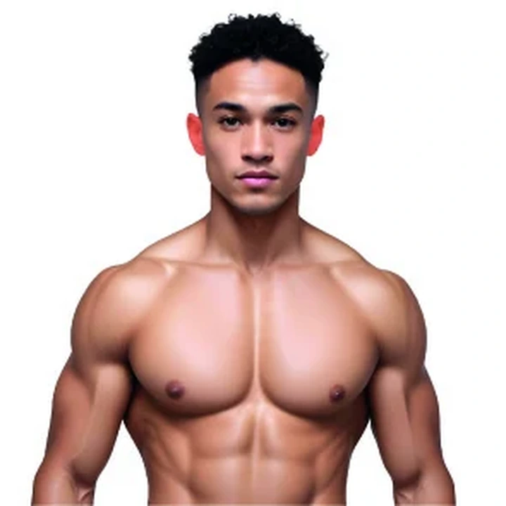 Demarcação da área masculina: Orelhas.