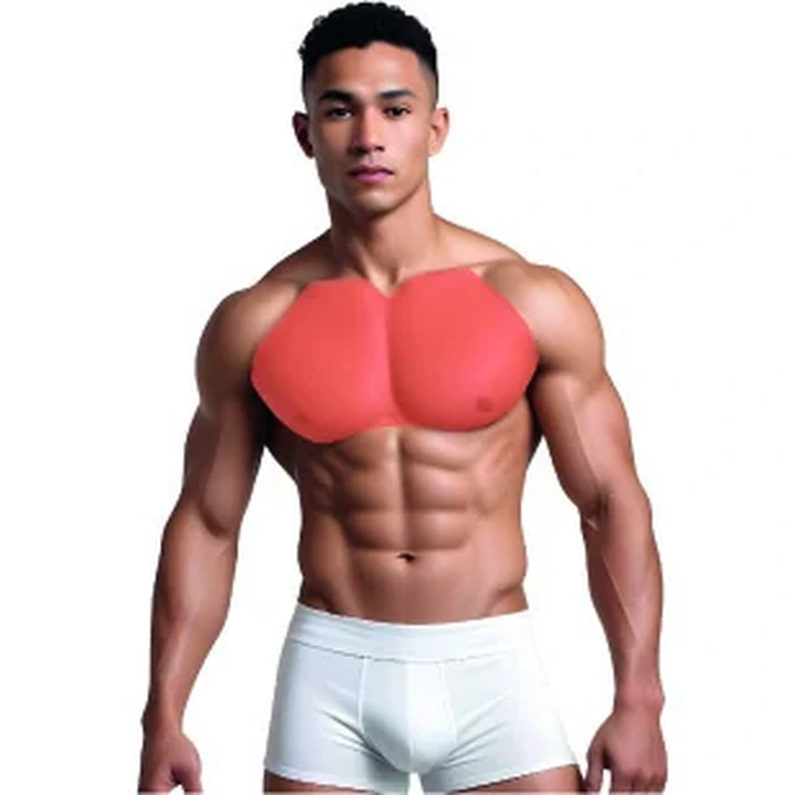 Demarcação da área masculina: Peitoral / tórax.