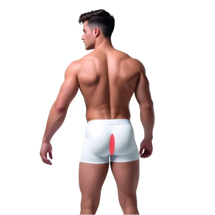 Demarcação da área masculina: Perianal.