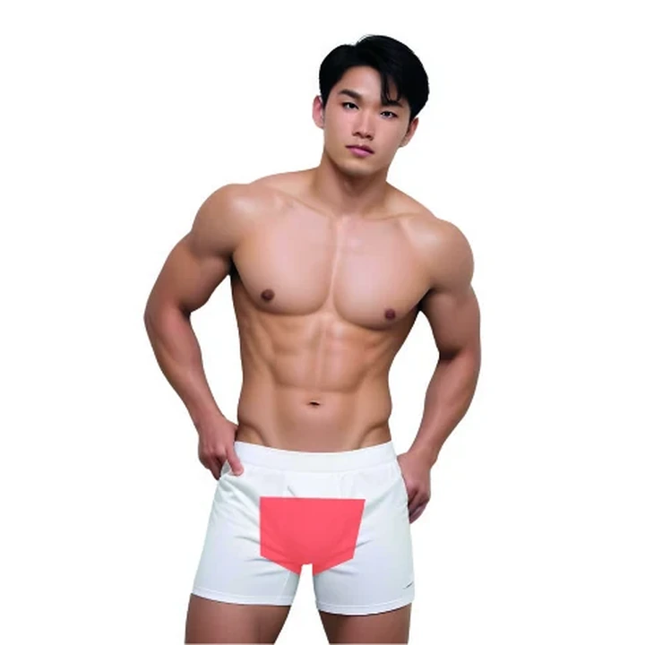 Demarcação da área masculina: Virilha.
